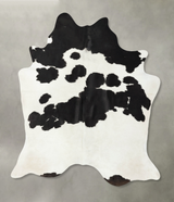 Black and White X-Large Brazilian Cowhide Rug 7'9"H x 6'4"W #B24776 by Hudson Hides