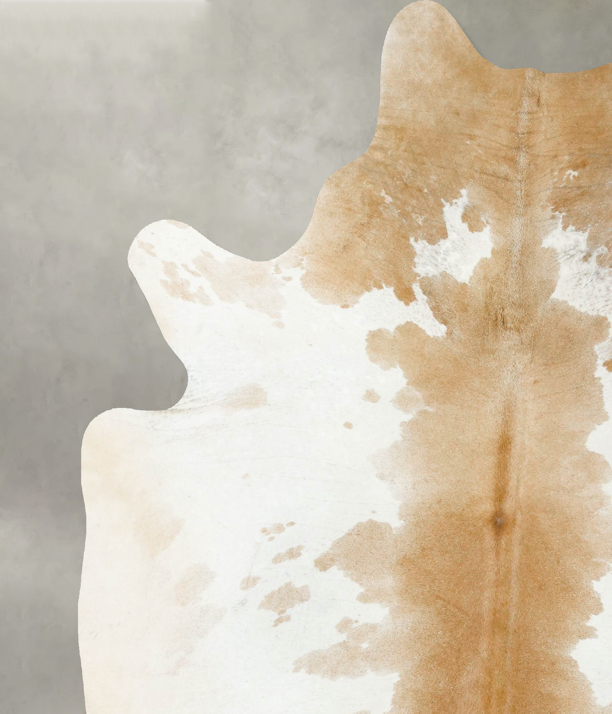 Beige and White X-Large Brazilian Cowhide Rug 7'7"H x 6'5"W #B24781 by Hudson Hides