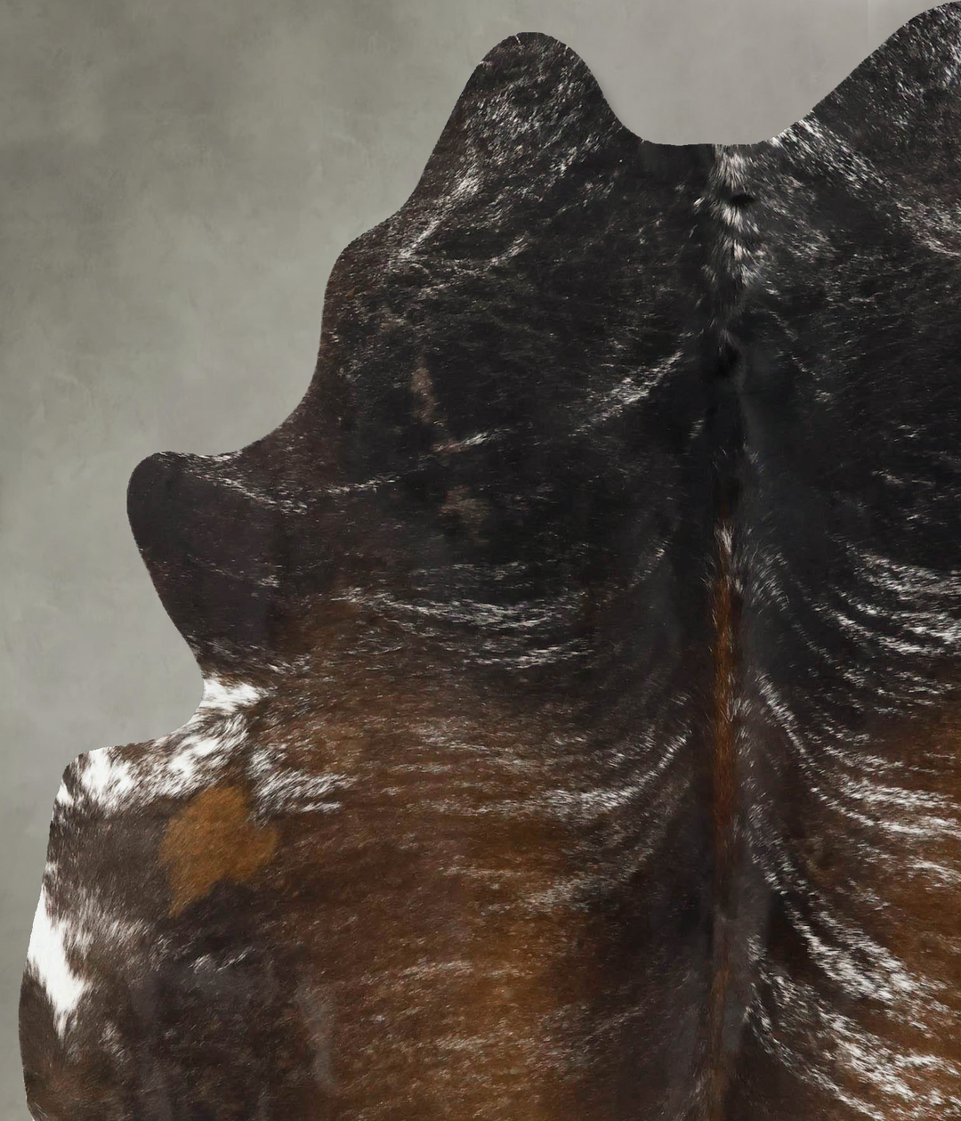 Dark Brindle X-Large Brazilian Cowhide Rug 7'0"H x 5'11"W #B24798 by H
