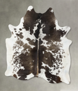 Chocolate and White X-Large Brazilian Cowhide Rug 7'4"H x 6'1"W #B24799 by Hudson Hides