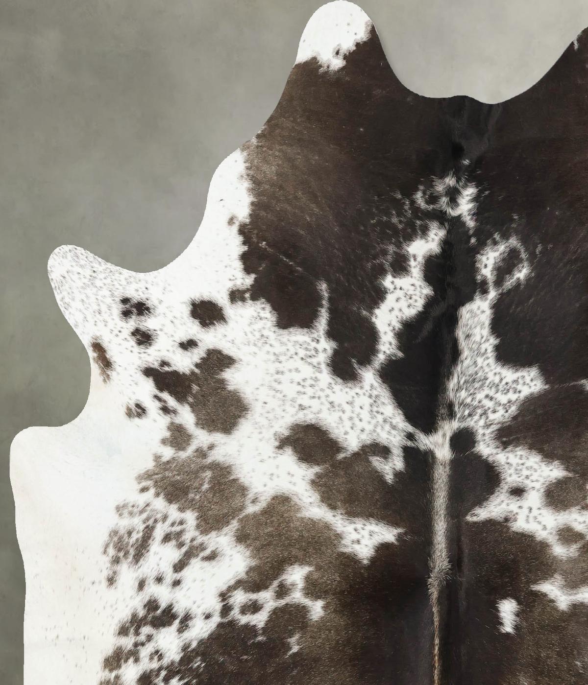 Chocolate and White X-Large Brazilian Cowhide Rug 7'4"H x 6'1"W #B24799 by Hudson Hides