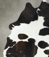 Black and White Large Brazilian Cowhide Rug 6'11"H x 4'9"W #B24817 by Hudson Hides