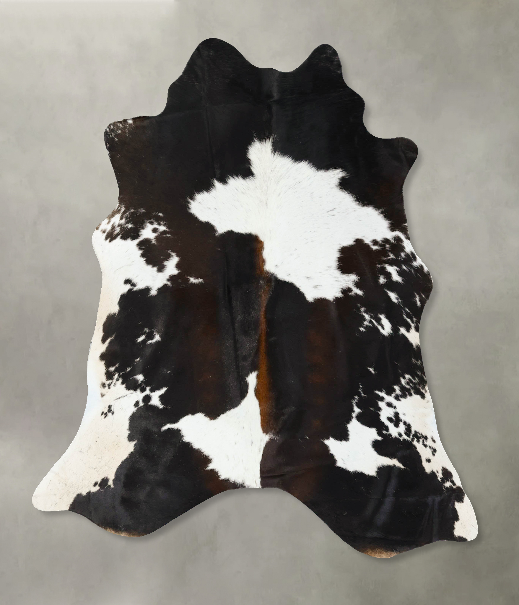 Chocolate and White Cowhide Rug #B24824