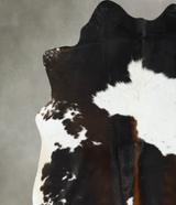 Chocolate and White X-Large Brazilian Cowhide Rug 7'1"H x 6'2"W #B24824 by Hudson Hides