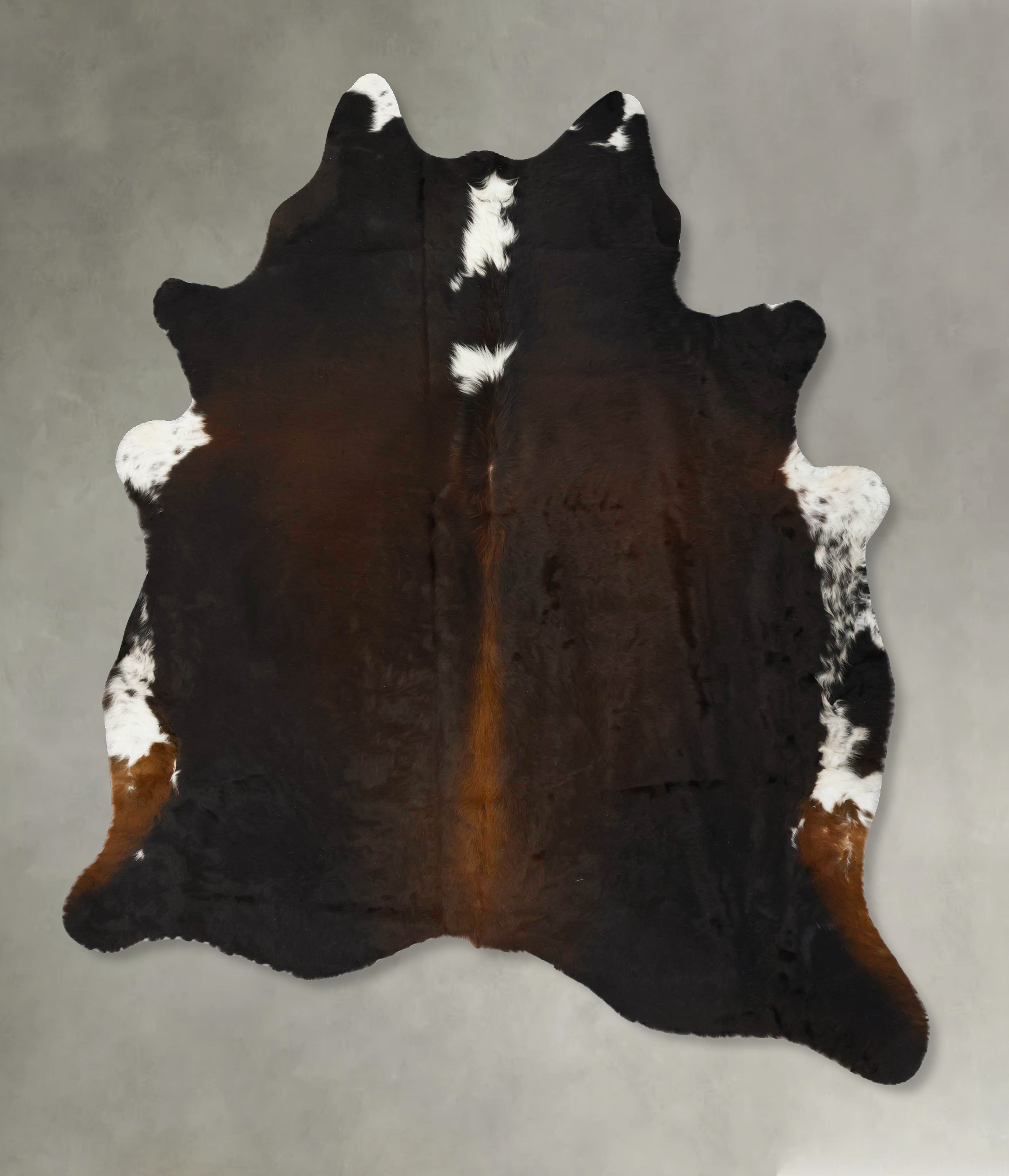 Chocolate and White Cowhide Rug #B24825