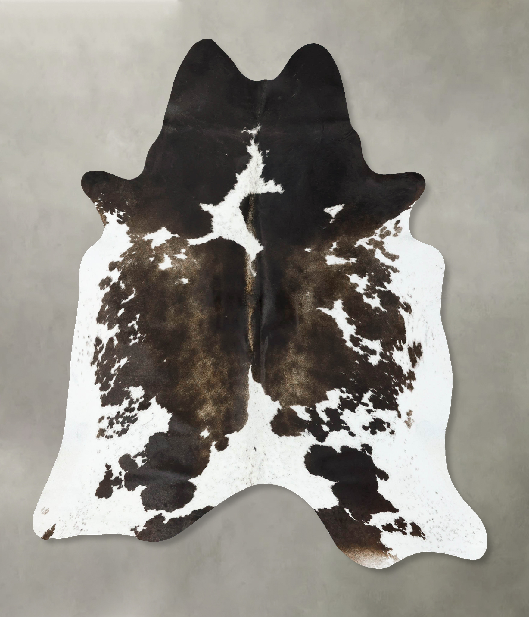 Chocolate and White Cowhide Rug #B24826