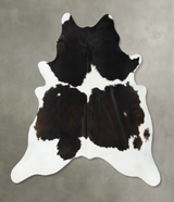 Black and White XX-Large Brazilian Cowhide Rug 7'9"H x 6'9"W #B24827 by Hudson Hides