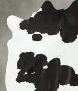 Black and White XX-Large Brazilian Cowhide Rug 7'10"H x 6'7"W #B24830 by Hudson Hides