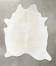 Ivory with Beige X-Large Brazilian Cowhide Rug 7'9"H x 5'10"W #B24833 by Hudson Hides