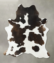 Chocolate and White X-Large Brazilian Cowhide Rug 7'3"H x 5'10"W #B24859 by Hudson Hides