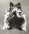 Chocolate and White Large Brazilian Cowhide Rug 7'0"H x 5'8"W #B24860 by Hudson Hides