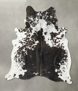 Chocolate and White Large Brazilian Cowhide Rug 7'0"H x 5'8"W #B24860 by Hudson Hides