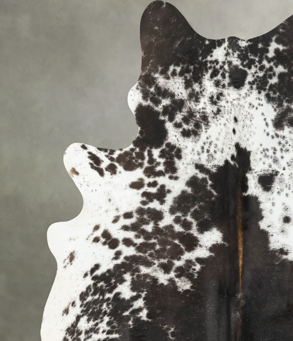 Chocolate and White Large Brazilian Cowhide Rug 7'0"H x 5'8"W #B24860 by Hudson Hides