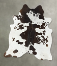 Chocolate and White X-Large Brazilian Cowhide Rug 7'1"H x 6'5"W #B24864 by Hudson Hides