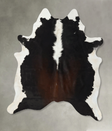 Chocolate and White X-Large Brazilian Cowhide Rug 7'4"H x 6'2"W #B24865 by Hudson Hides