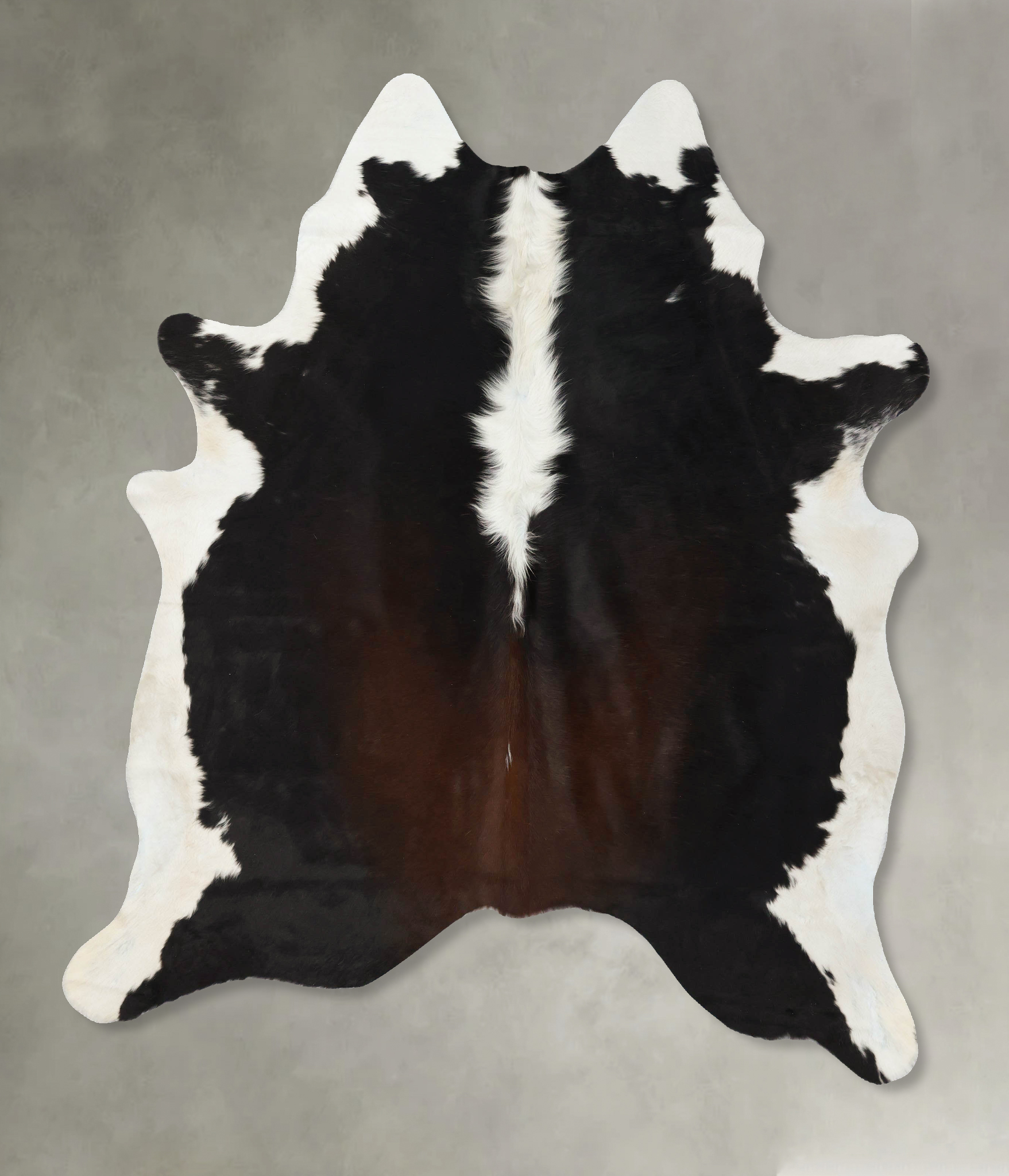 Chocolate and White Cowhide Rug #B24865
