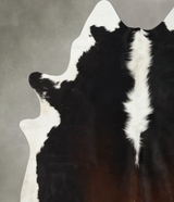 Chocolate and White X-Large Brazilian Cowhide Rug 7'4"H x 6'2"W #B24865 by Hudson Hides