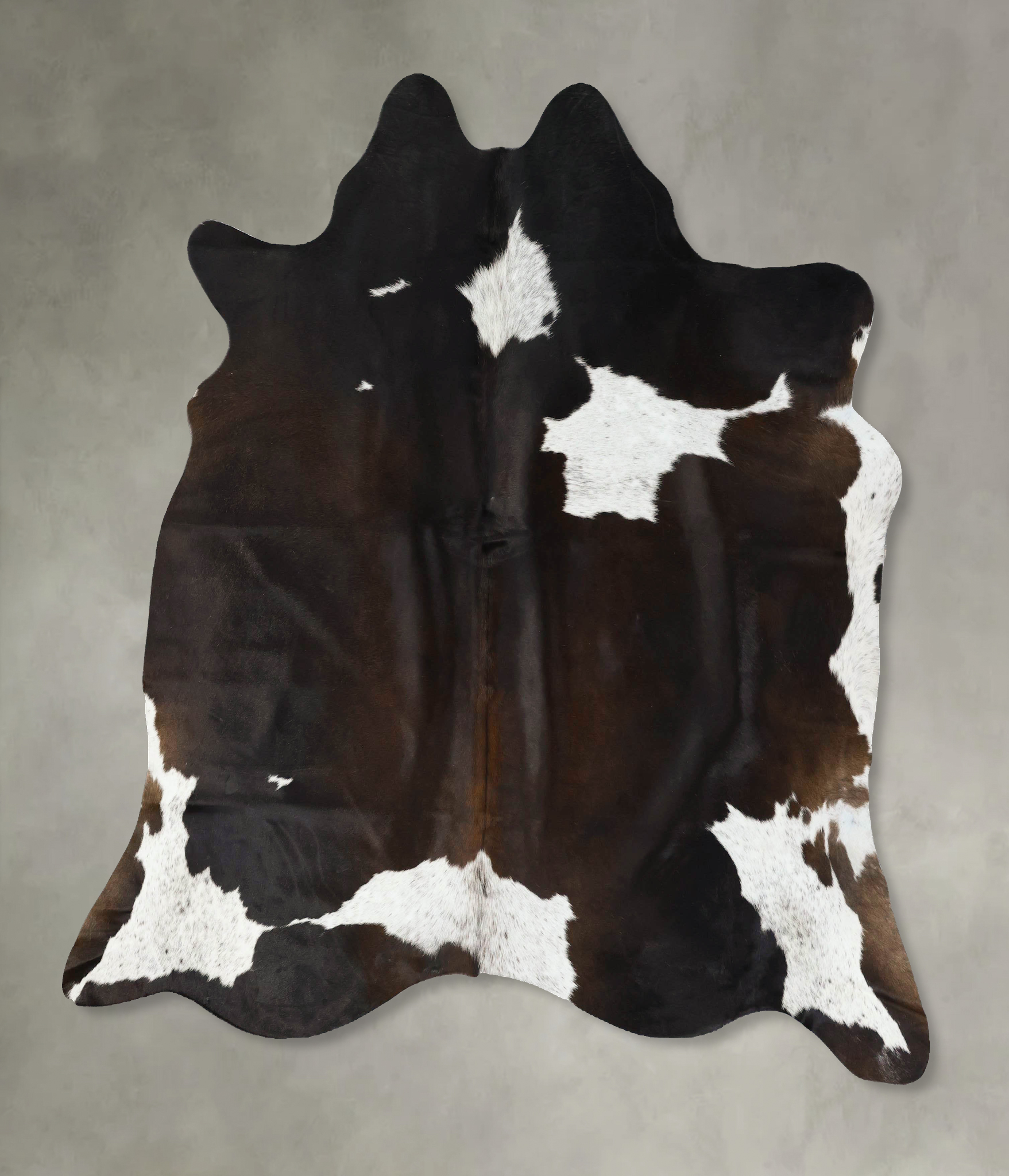 Chocolate and White Cowhide Rug #B24866