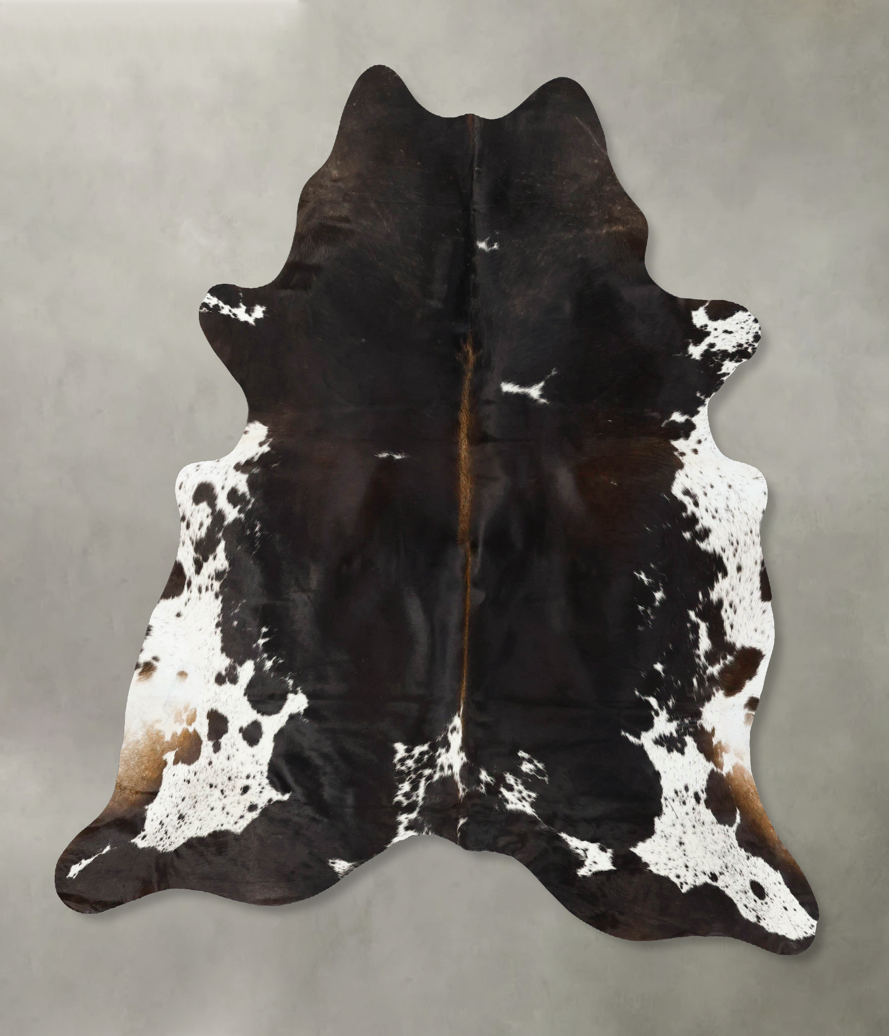 Chocolate and White Cowhide Rug #B24870