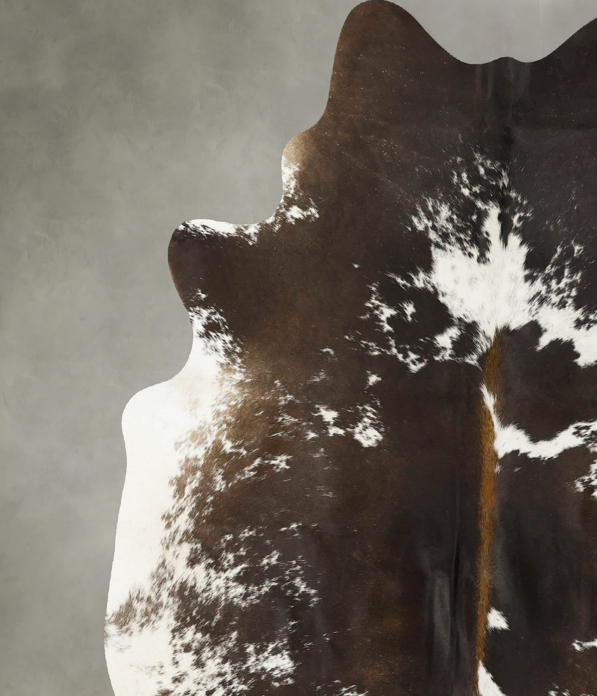 Chocolate and White X-Large Brazilian Cowhide Rug 7'1"H x 6'3"W #B24877 by Hudson Hides