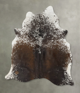 Chocolate and White Large Brazilian Cowhide Rug 6'11"H x 5'6"W #B24880 by Hudson Hides