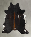 Chocolate and White X-Large Brazilian Cowhide Rug 7'9"H x 6'2"W #B24881 by Hudson Hides