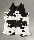Chocolate and White XX-Large Brazilian Cowhide Rug 7'9"H x 6'5"W #B24883 by Hudson Hides