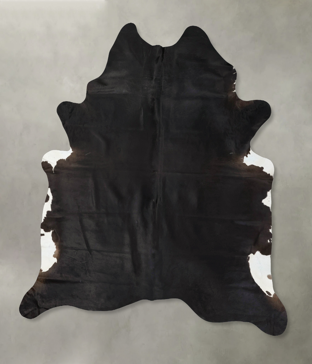 Solid Black XX-Large Brazilian Cowhide Rug 8'6"H x 7'3"W #B24895 by Hu
