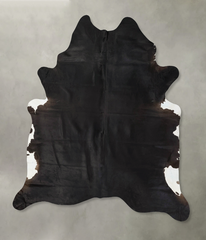 Solid Black XX-Large Brazilian Cowhide Rug 8'6"H x 7'3"W #B24895 by Hudson Hides