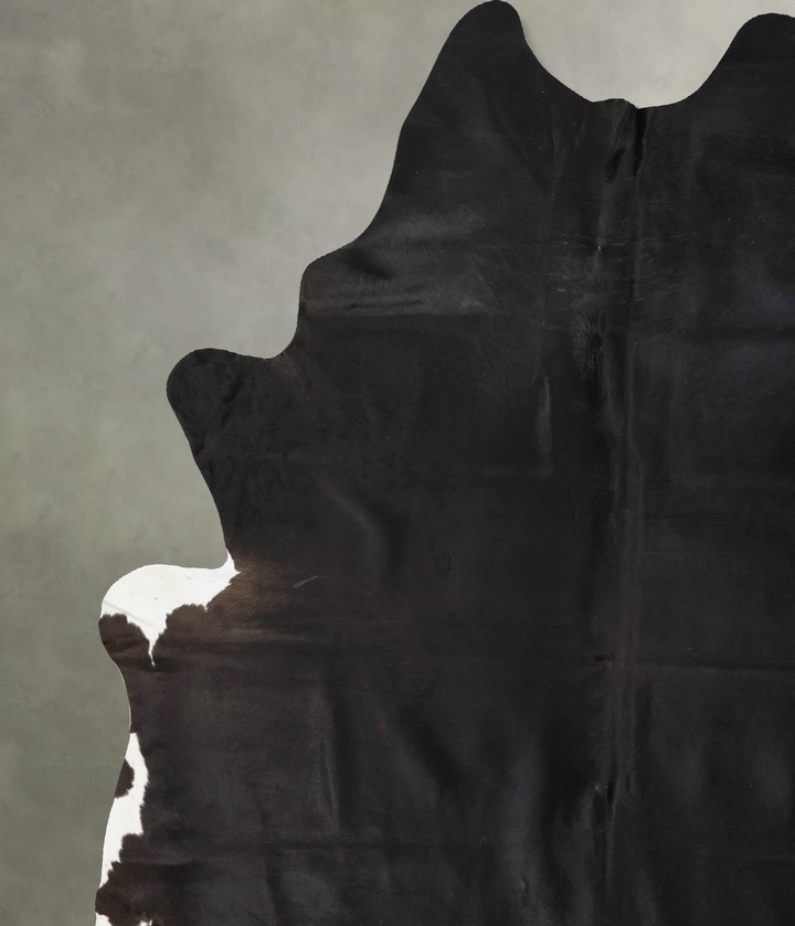 Solid Black XX-Large Brazilian Cowhide Rug 8'6"H x 7'3"W #B24895 by Hudson Hides
