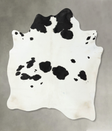 Black and White X-Large Brazilian Cowhide Rug 7'4"H x 6'4"W #B24902 by Hudson Hides