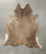Taupe X-Large Brazilian Cowhide Rug 7'4"H x 6'7"W #B24913 by Hudson Hides