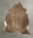 Taupe Large Brazilian Cowhide Rug 6'1"H x 6'3"W #B24917 by Hudson Hides