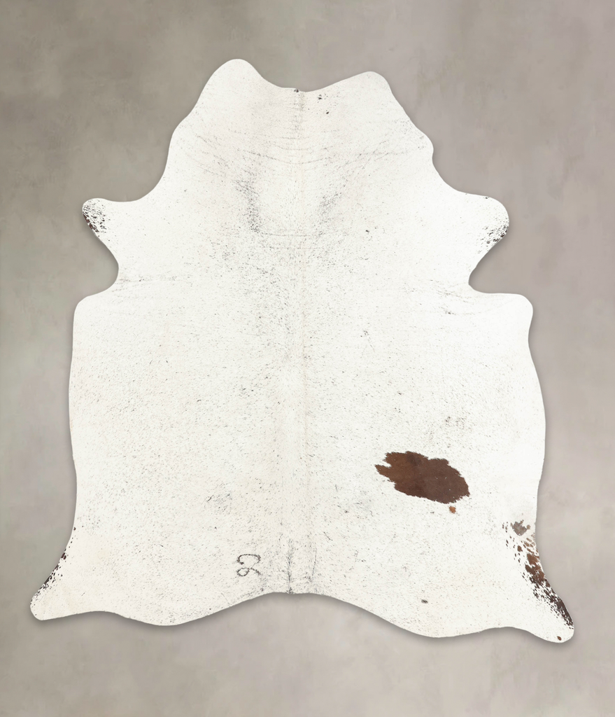 Salt and Pepper Black X-Large Brazilian Cowhide Rug 7'1"H x 6'5"W #B2492 by Hudson Hides