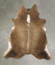 Taupe X-Large Brazilian Cowhide Rug 7'2"H x 6'2"W #B24936 by Hudson Hides