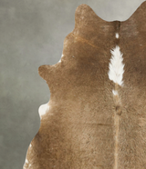 Taupe X-Large Brazilian Cowhide Rug 7'2"H x 6'2"W #B24936 by Hudson Hides