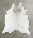 Ivory with Beige XX-Large Brazilian Cowhide Rug 8'10"H x 7'2"W #B24940 by Hudson Hides