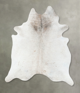 Ivory with Beige XX-Large Brazilian Cowhide Rug 8'10"H x 7'2"W #B24940 by Hudson Hides