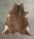 Taupe XX-Large Brazilian Cowhide Rug 7'5"H x 6'9"W #B24951 by Hudson Hides