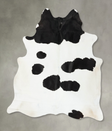 Black and White XX-Large Brazilian Cowhide Rug 7'10"H x 6'11"W #B24959 by Hudson Hides