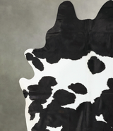 Black and White XX-Large Brazilian Cowhide Rug 9'3"H x 7'8"W #B24963 by Hudson Hides