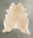 Beige and White XX-Large Brazilian Cowhide Rug 8'2"H x 7'0"W #B24964 by Hudson Hides
