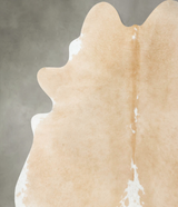 Beige and White XX-Large Brazilian Cowhide Rug 8'2"H x 7'0"W #B24964 by Hudson Hides