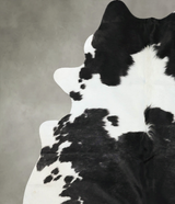 Black and White X-Large Brazilian Cowhide Rug 7'4"H x 6'1"W #B24970 by Hudson Hides