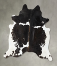 Black and White XX-Large Brazilian Cowhide Rug 7'11"H x 6'9"W #B24973 by Hudson Hides
