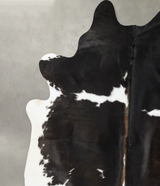 Black and White XX-Large Brazilian Cowhide Rug 7'11"H x 6'9"W #B24973 by Hudson Hides