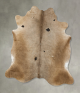 Taupe X-Large Brazilian Cowhide Rug 6'8"H x 6'4"W #B24982 by Hudson Hides
