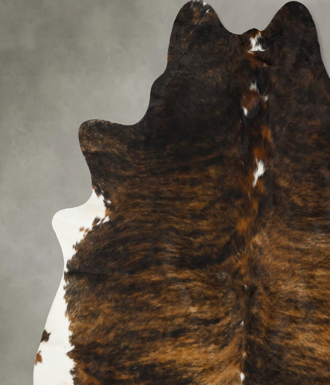 Dark Brindle XX-Large Brazilian Cowhide Rug 8'5"H x 7'3"W #B24990 by H