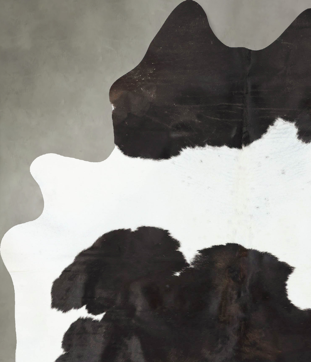 Black and White X-Large Brazilian Cowhide Rug 7'10"H x 5'9"W #B25010 b