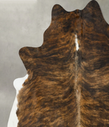 Medium Brindle XX-Large Brazilian Cowhide Rug 7'10"H x 6'9"W #B25027 by Hudson Hides